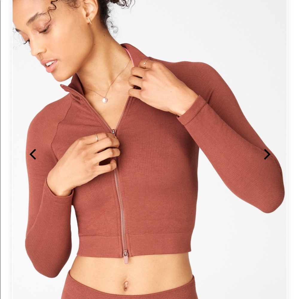 Fabletics simple cropped seamless jacket